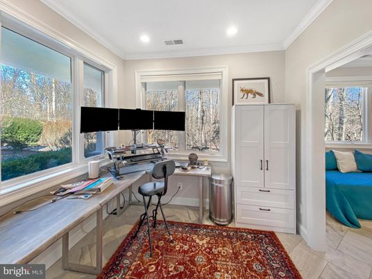 Home Office, Interior, Recessed Lighting