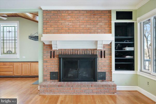 Fireplace, Interior, Stone Walls, Wood Texture Flooring