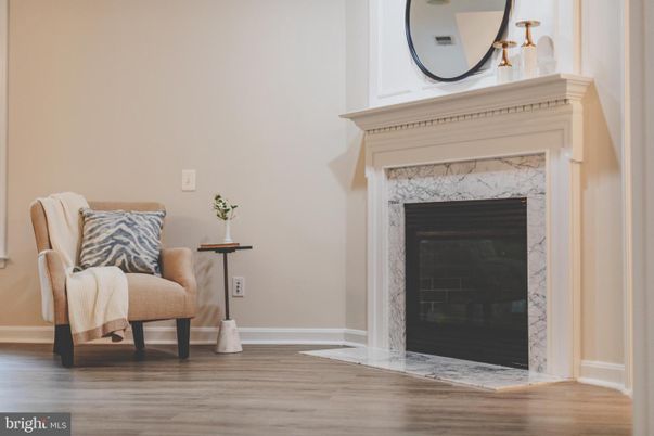 Fireplace, Interior, Wood Texture Flooring