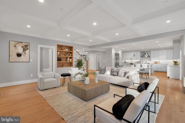 Interior, Kitchen, Living room, Pendant Lights, Recessed Lighting, Wood Texture Flooring