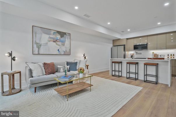 Interior, Kitchen, Living room, Recessed Lighting, Wood Texture Flooring
