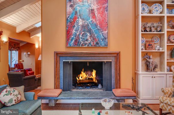 Fireplace, Interior, Wood Texture Flooring