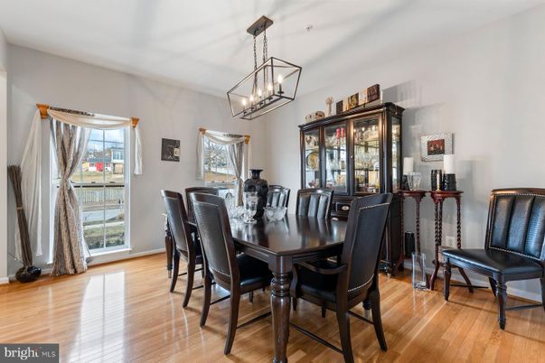Chandelier, Dining room, Interior, Pendant Lights, Wood Texture Flooring