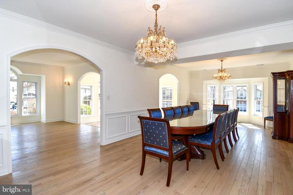 Chandelier, Dining room, Interior, Wood Texture Flooring