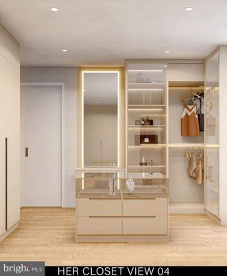 Interior, Recessed Lighting, Walk-in Closets, Wood Texture Flooring