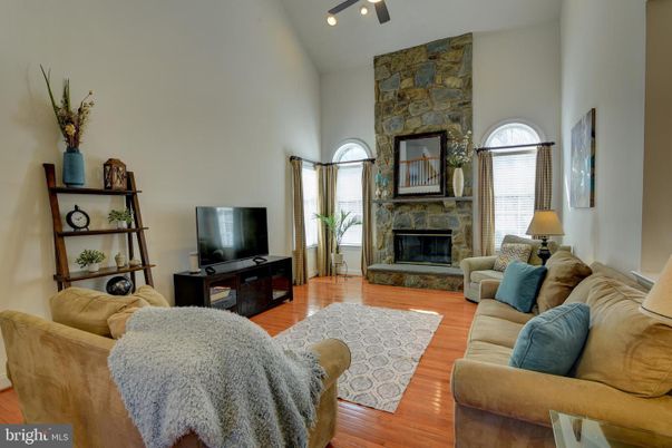 Fireplace, Interior, Living room, Stone Walls, Wood Texture Flooring