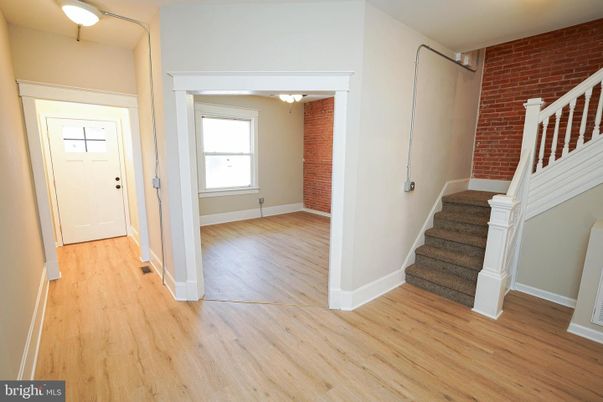 Empty room, Interior, Stone Walls, Wood Texture Flooring