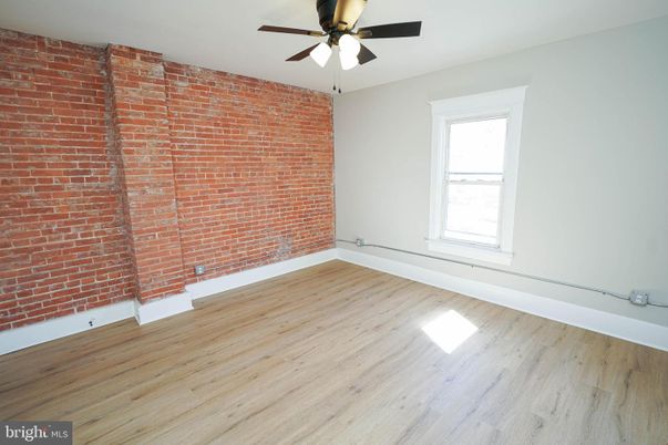 Empty room, Interior, Stone Walls, Wood Texture Flooring