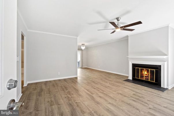 Empty room, Fireplace, Interior, Wood Texture Flooring
