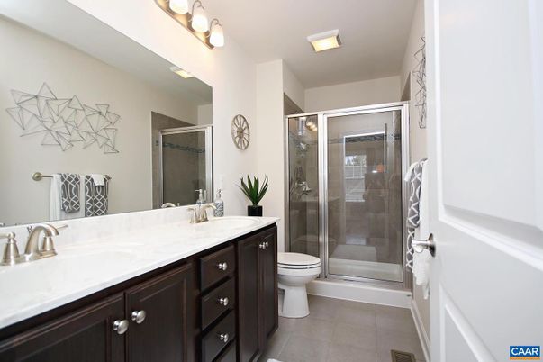 Bathroom, Dual Sink Vanities, Glass Shower, Interior