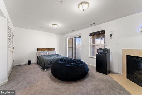 Bedroom, Fireplace, Interior