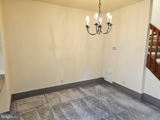 Chandelier, Empty room, Interior
