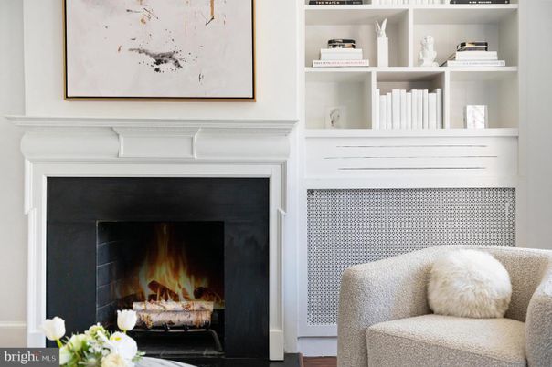 Fireplace, Interior, Wood Texture Flooring