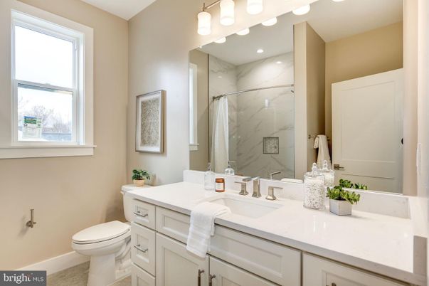 Bathroom, Glass Shower, Interior, Marble Walls, Recessed Lighting