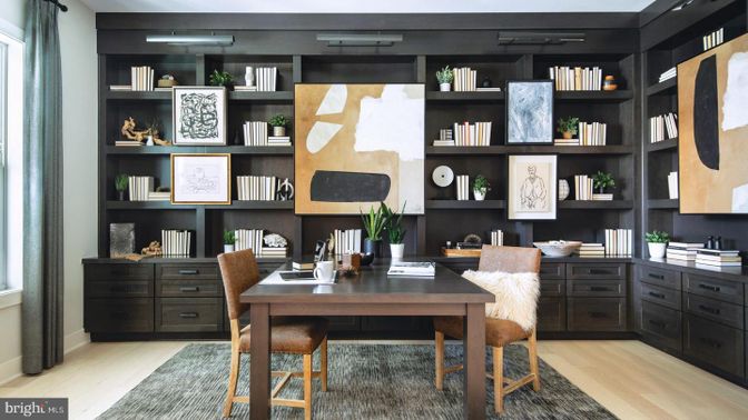 Home Office, Interior, Wood Texture Flooring