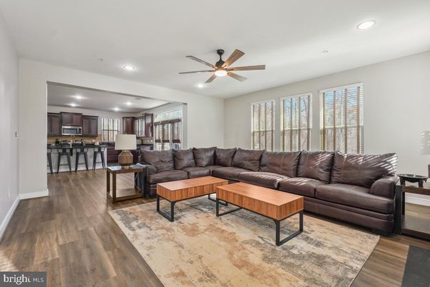 Interior, Kitchen, Living room, Recessed Lighting, Wood Texture Flooring