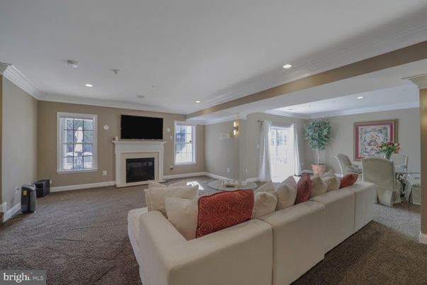 Dining room, Fireplace, Interior, Living room, Recessed Lighting