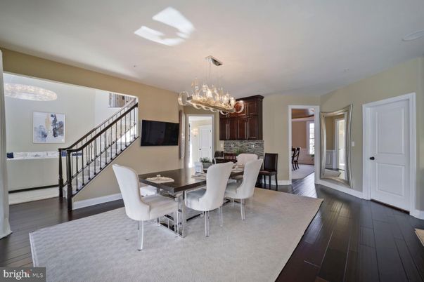 Chandelier, Dining room, Interior, Pendant Lights, Wood Texture Flooring