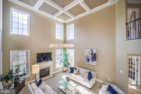 Fireplace, Interior, Living room, Pendant Lights