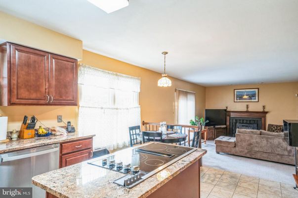 Dining room, Fireplace, Interior, Kitchen, Living room, Pendant Lights