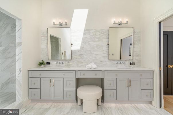 Bathroom, Dual Sink Vanities, Interior, Marble, Marble Walls