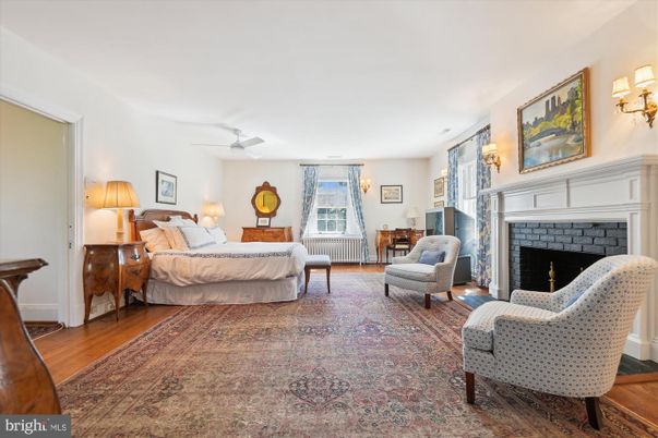 Bedroom, Fireplace, Interior, Wood Texture Flooring