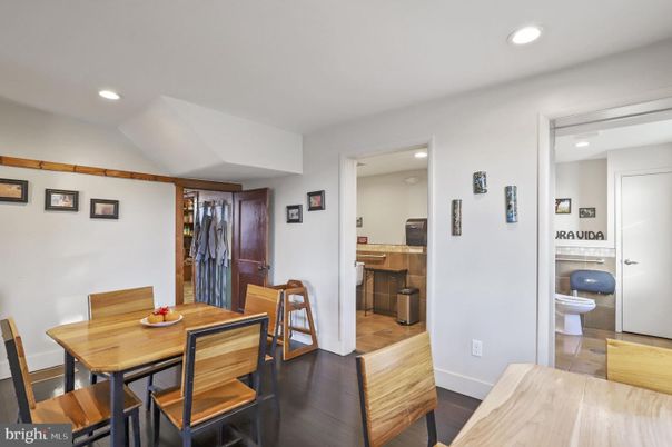 Bathroom, Dining room, Interior, Recessed Lighting, Wood Texture Flooring