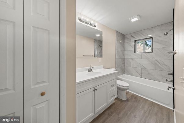 Bathroom, Interior, Marble Walls, Wood Texture Flooring