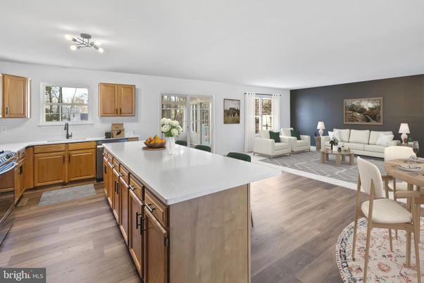 Dining room, Interior, Kitchen, Living room, Wood Texture Flooring