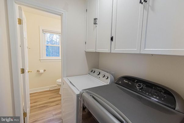 Interior, Washer, Wood Texture Flooring