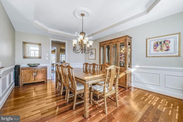 Chandelier, Dining room, Interior, Wood Texture Flooring