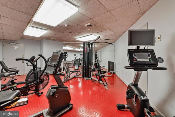 Fitness Equipment, Gym, Interior, Recessed Lighting