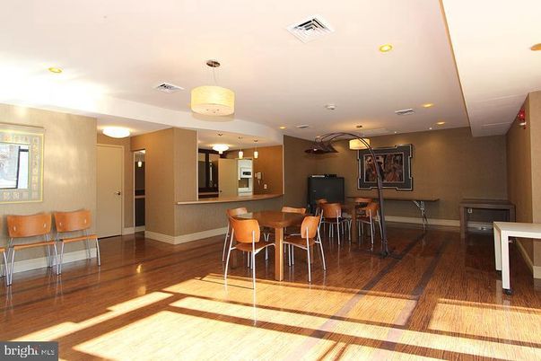 Dining room, Interior, Pendant Lights, Recessed Lighting, Wood Texture Flooring