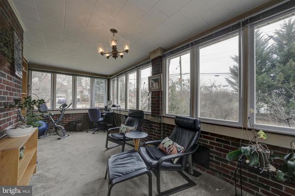 Chandelier, Interior, Stone Walls, Sun Room