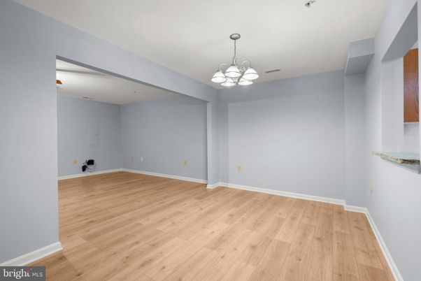 Chandelier, Empty room, Interior, Pendant Lights, Wood Texture Flooring