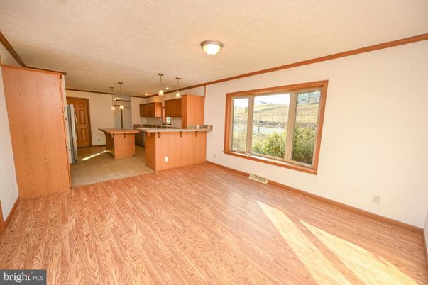 Interior, Kitchen, Pendant Lights, Wood Texture Flooring