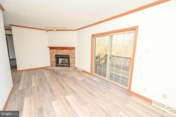 Empty room, Fireplace, Interior, Wood Texture Flooring