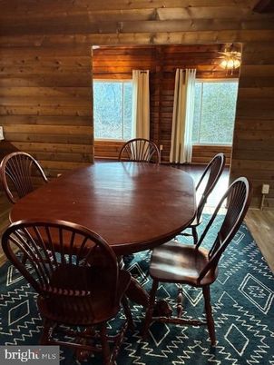 Dining room, Interior, Wood Texture Flooring, Wooden Walls