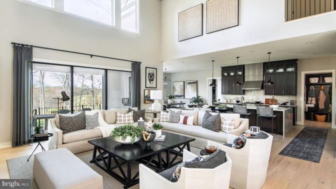 Dining room, Interior, Kitchen, Living room, Pendant Lights, Recessed Lighting, Wood Texture Flooring