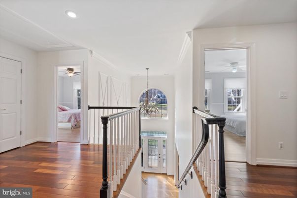 Bedroom, Chandelier, Interior, Recessed Lighting, Wood Texture Flooring