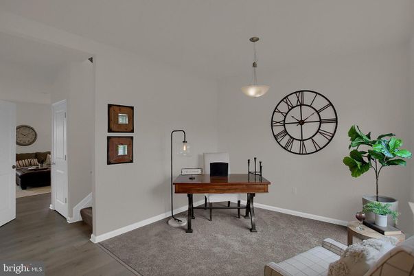 Home Office, Interior, Pendant Lights, Wood Texture Flooring