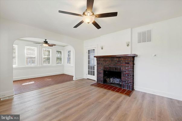 Empty room, Fireplace, Interior, Wood Texture Flooring