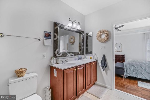 Bathroom, Dual Sink Vanities, Interior, Wood Texture Flooring