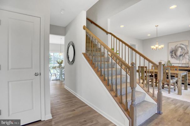 Chandelier, Dining room, Interior, Recessed Lighting, Wood Texture Flooring