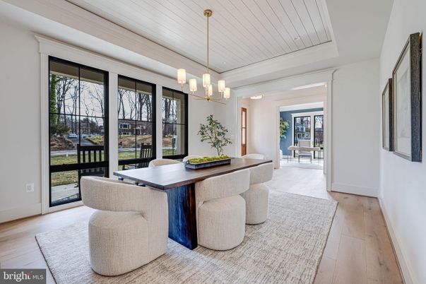 Chandelier, Dining room, Interior, Pendant Lights, Wood Texture Flooring