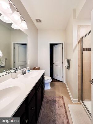 Bathroom, Dual Sink Vanities, Glass Shower, Interior