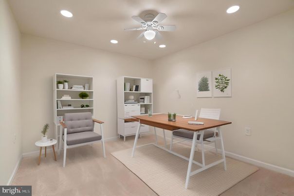 Home Office, Interior, Recessed Lighting