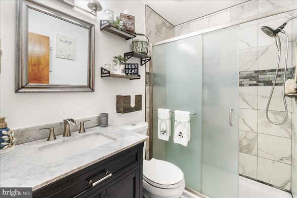 Bathroom, Glass Shower, Interior, Marble Walls