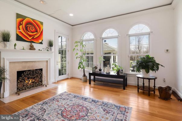 Fireplace, Interior, Recessed Lighting, Wood Texture Flooring