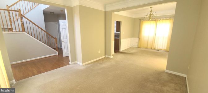 Chandelier, Empty room, Interior, Wood Texture Flooring